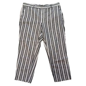 Banana Republic Avery Linen Striped Capri Pants Women's 12